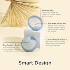 Saalt disc insertion folds into figure eight for easy use