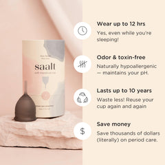 BPA-free latex-free Saalt Soft Menstrual Cup silicone