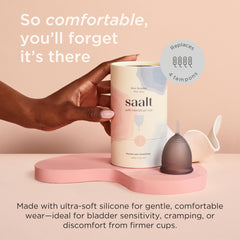 Saalt Soft Menstrual Cup regular size for medium to heavy flow