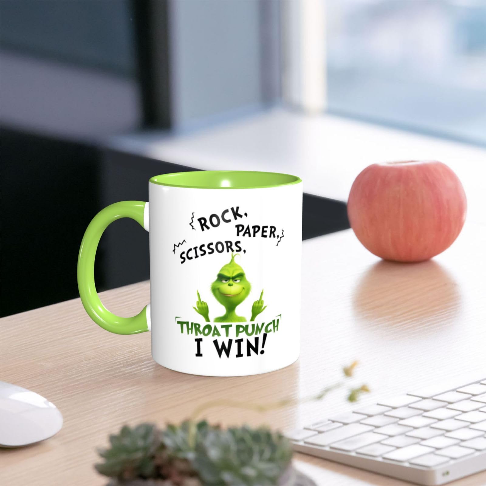 SABEMUG coworker gift mug with green handle