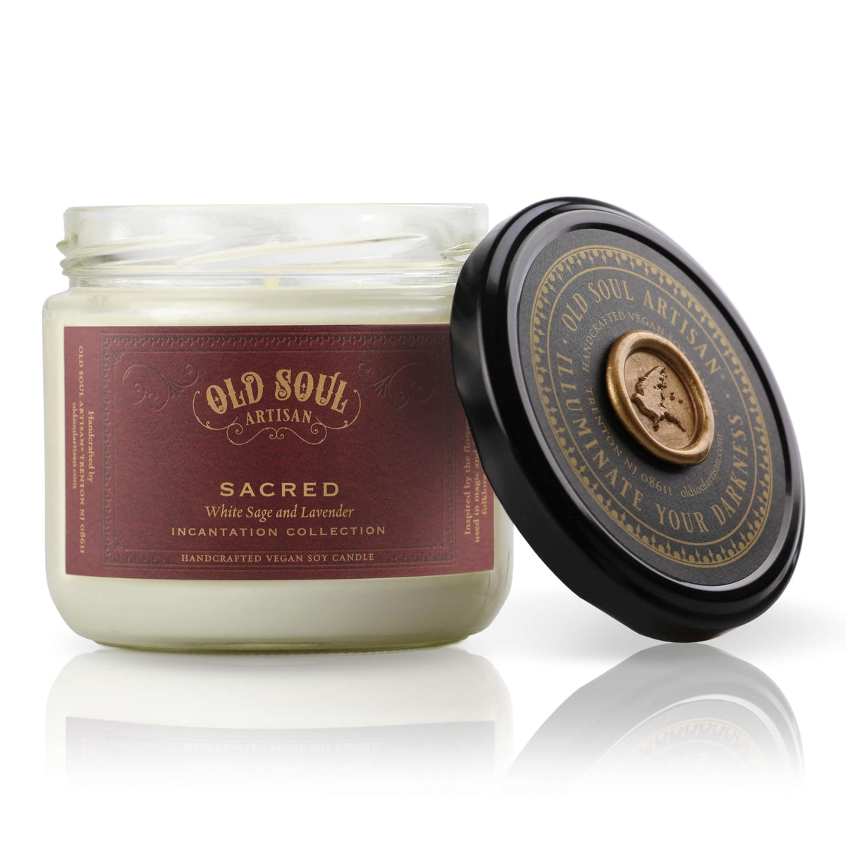 Sacred White Sage and Lavender soy candle 12oz