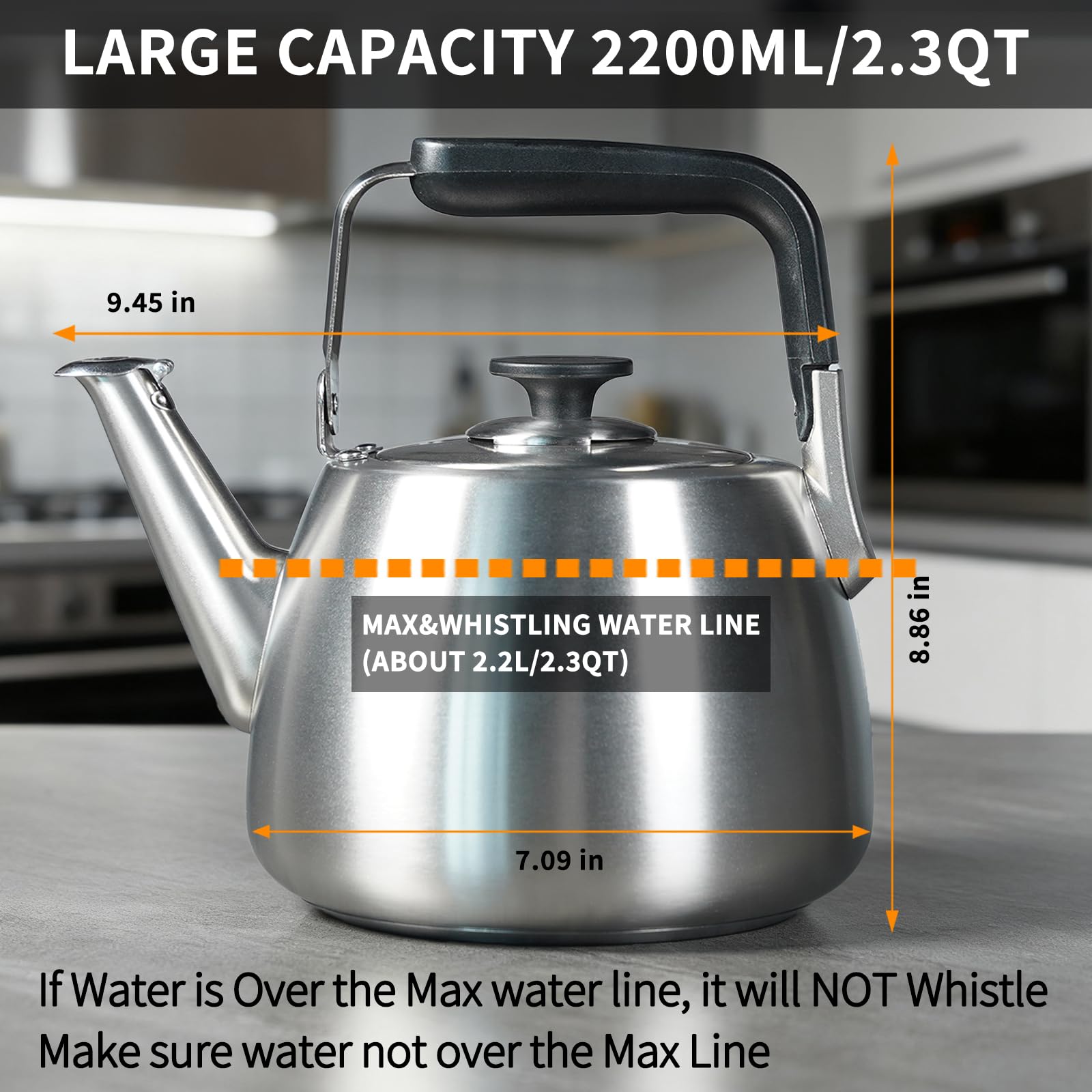 Bonus silicone heat insulation pad included with SADOMAIN kettle
