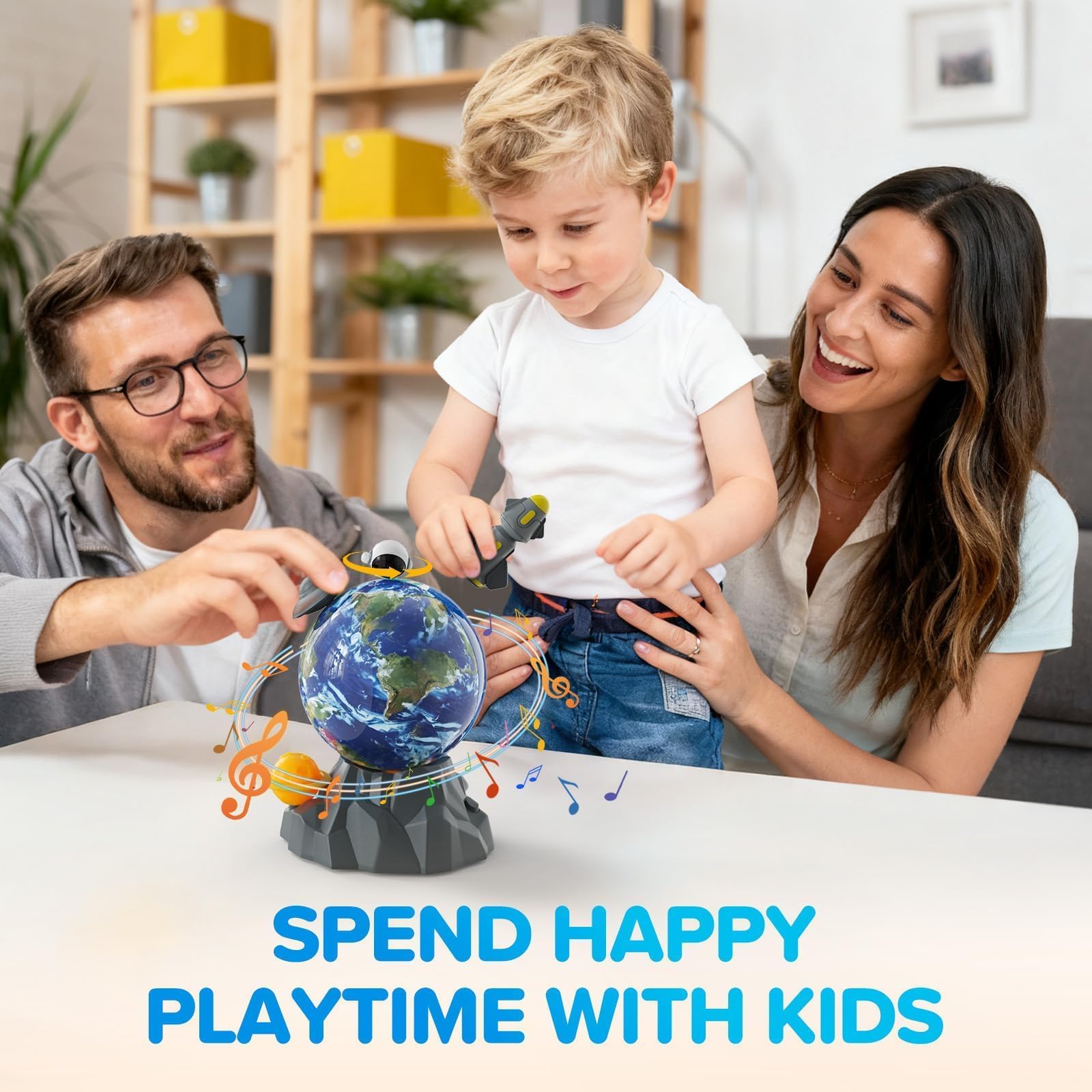 Safe BPA-free ABS plastic construction of space toy