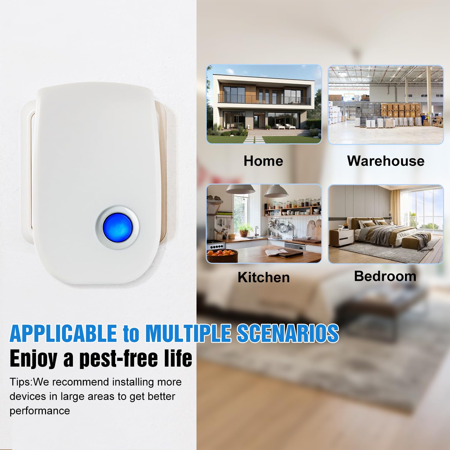 Odorless noiseless no radiation pest repeller design