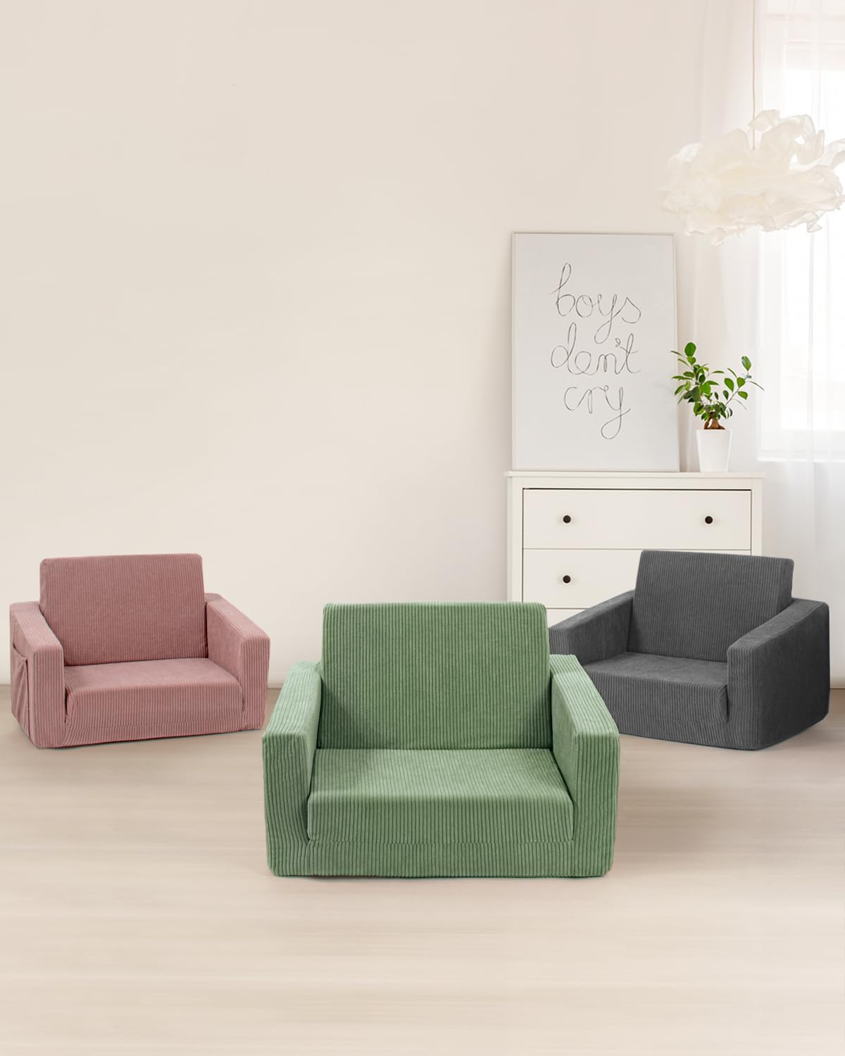 Corduroy fabric toddler couch easy care and washable