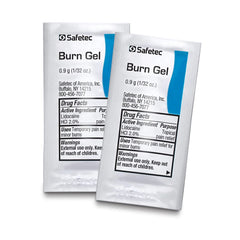 Single-use Safetec Burn Gel pouch for first aid