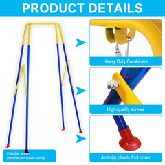 Swing with safety belt and floor protecting pads
