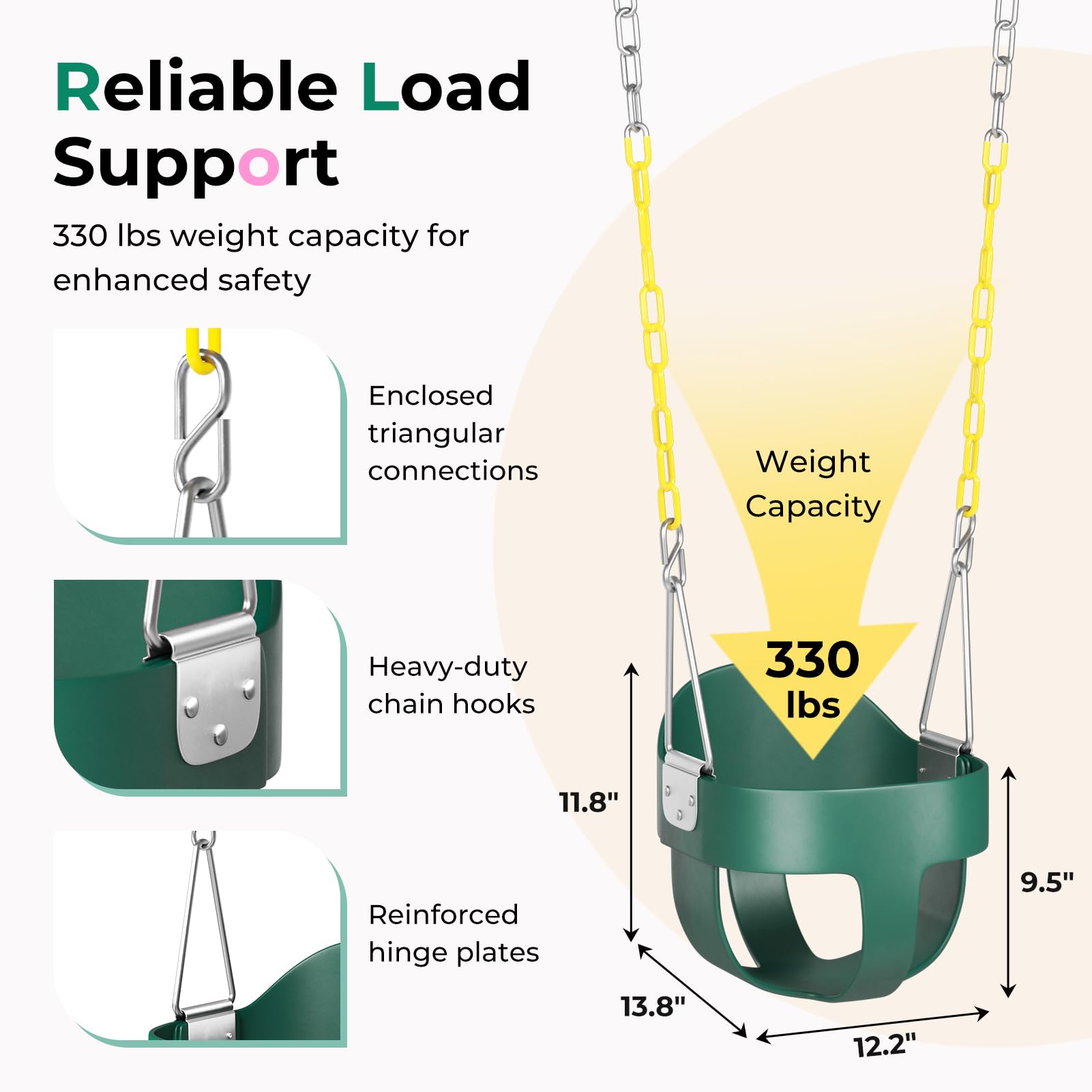Portable outdoor swing set for backyard or playground