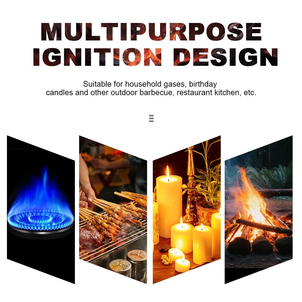 Grill candle lighter set for indoor and outdoor use