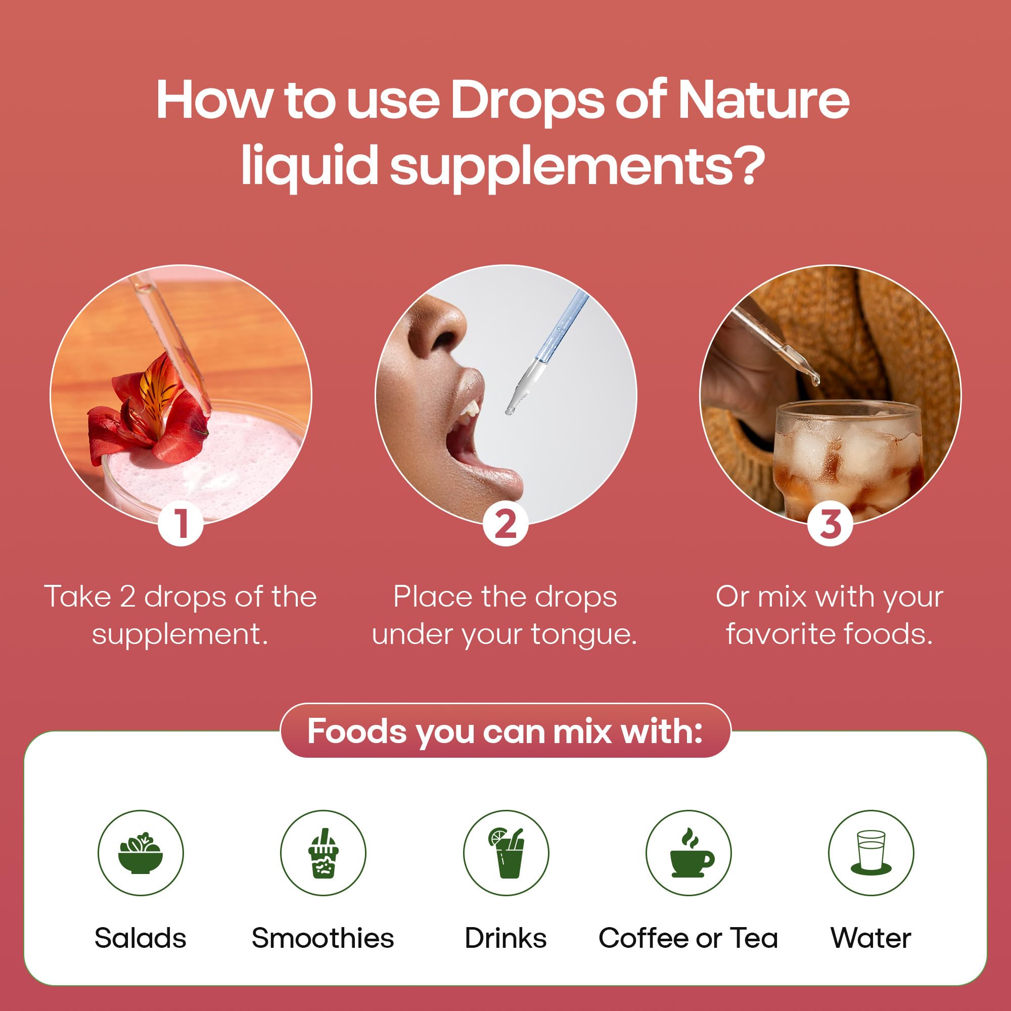 30 servings per bottle saffron drops display