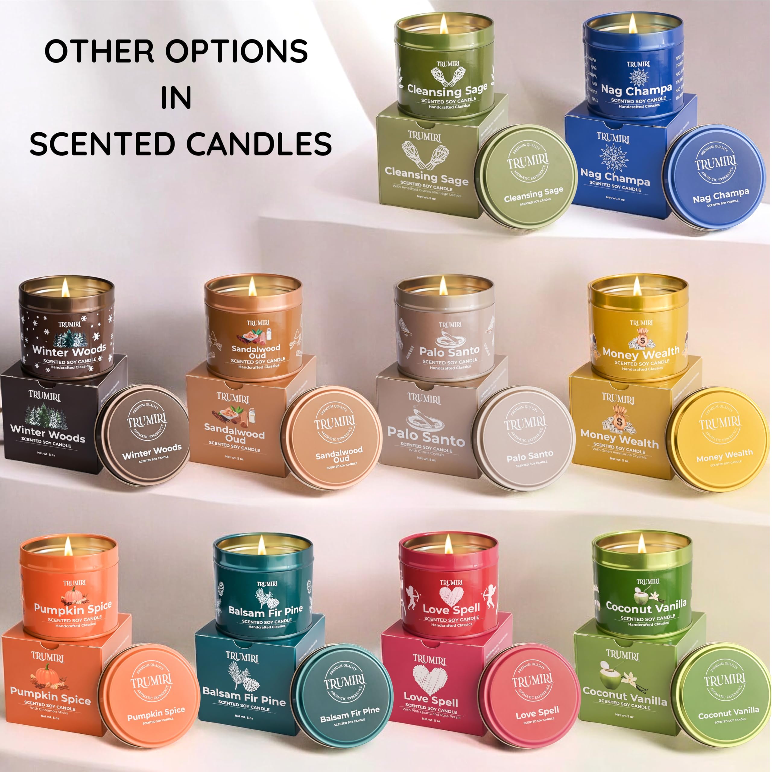 Sage candle made with soy wax non-toxic label image