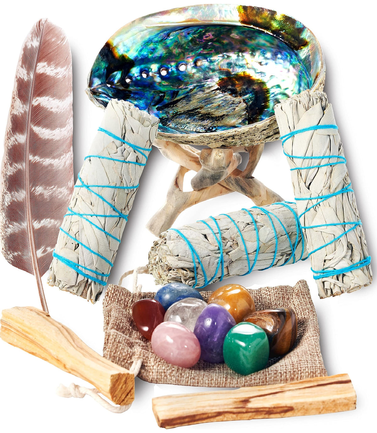 Sage Smudge Kit 3 White Sage Bundles