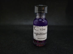 Sagittarius zodiac empowerment oil bottle for outdoor use