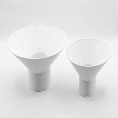 Small oval adapter designed for 6-inch lay-flat width bags