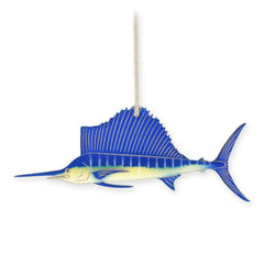 Sailfish Christmas Ornament made from 1/8 inch birch wood