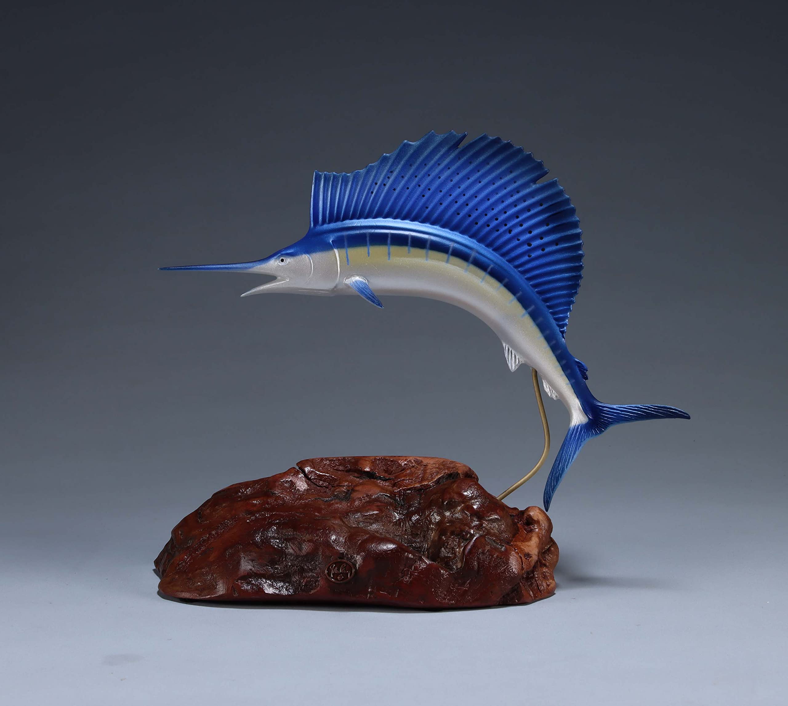 Pellucida resin Sailfish sculpture from John Perry Studio