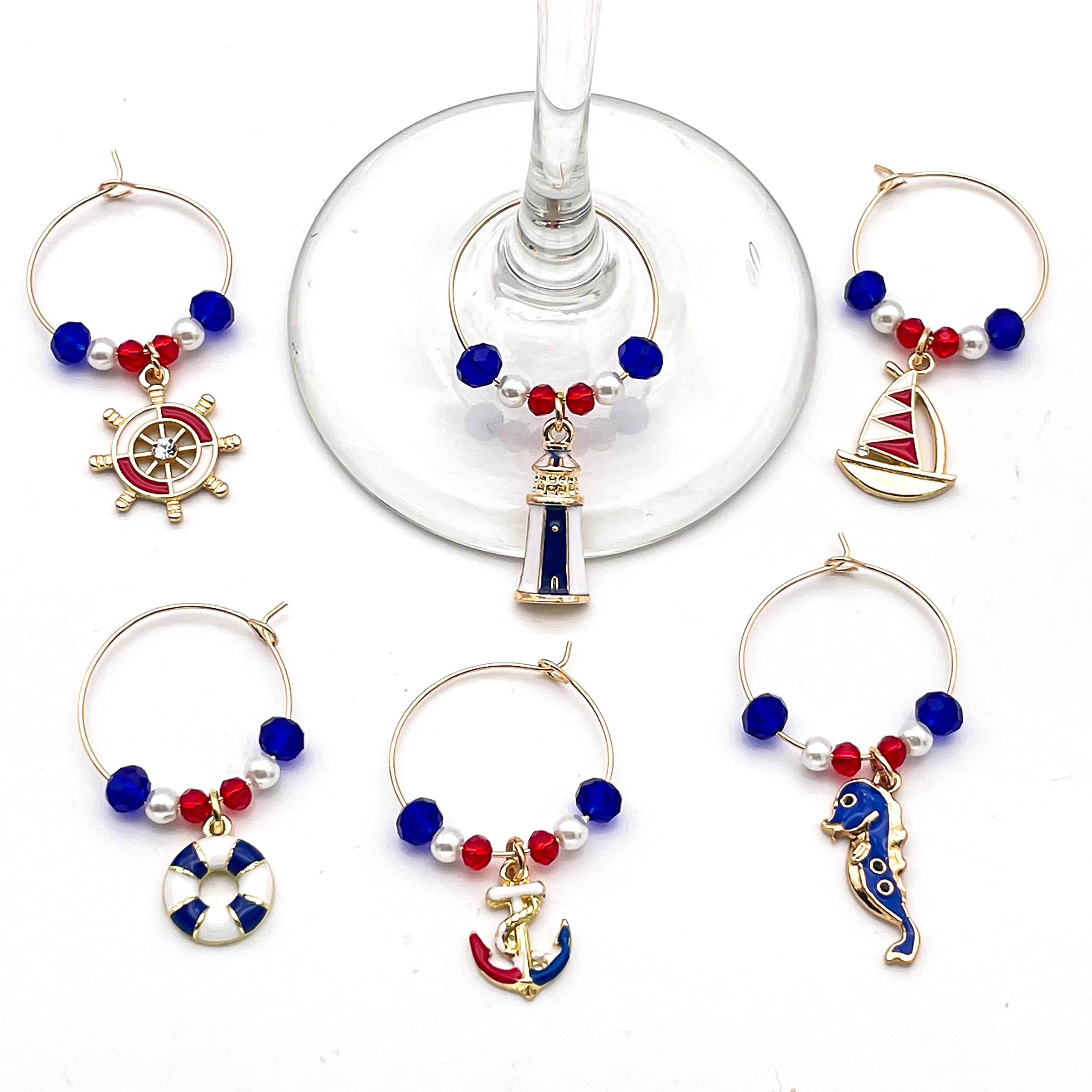 Serendipity Nautical Wine Charms life ring charm