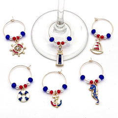 Serendipity Nautical Wine Charms life ring charm