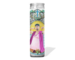 Saint Bad of Bunny prayer candle 8 inch glass votive handmade in USA