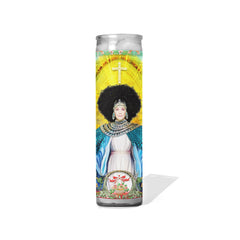Saint Cher Celebrity Prayer Candle unscented 8 inch glass votive handmade in USA