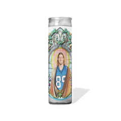 Saint Dan Campbell Celebrity Prayer Candle unscented 8 inch glass votive handmade in USA