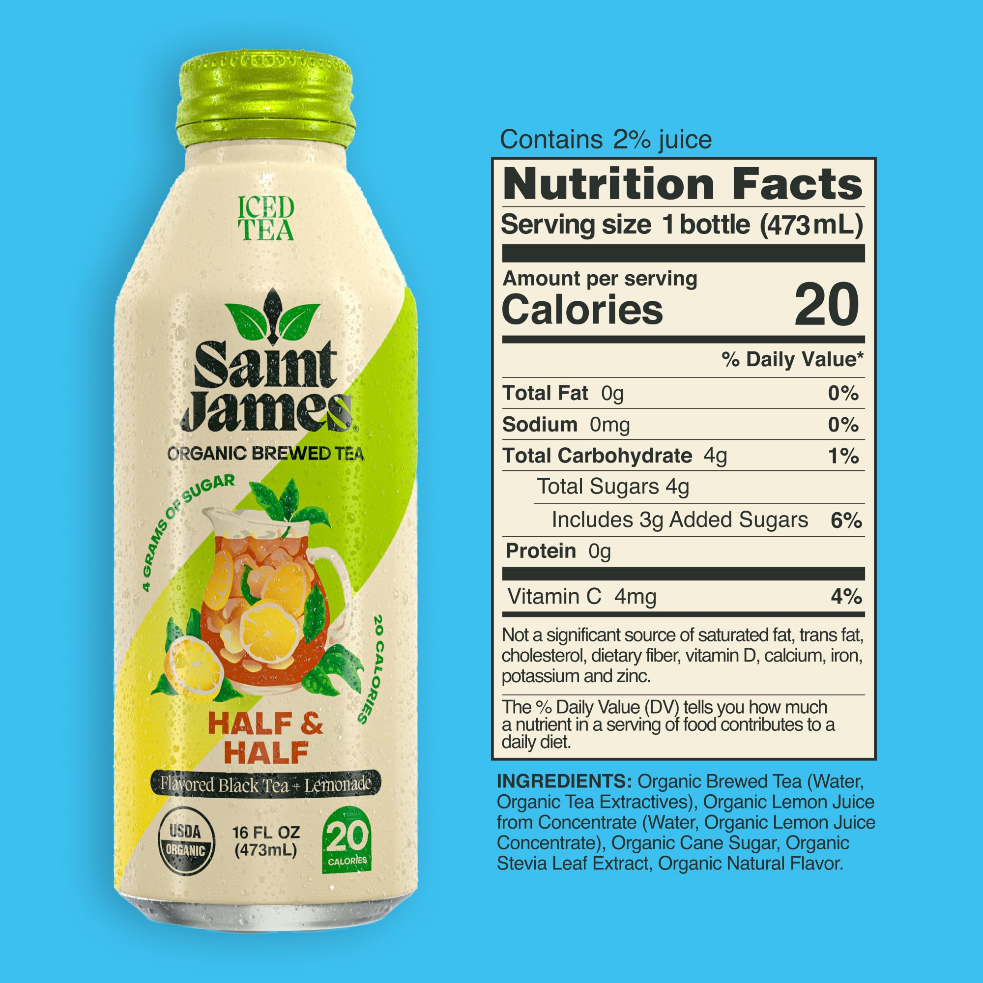 Saint James aluminum packaging for iced tea