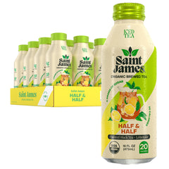 Saint James iced tea organic black tea lemonade 16 fluid oz bottle