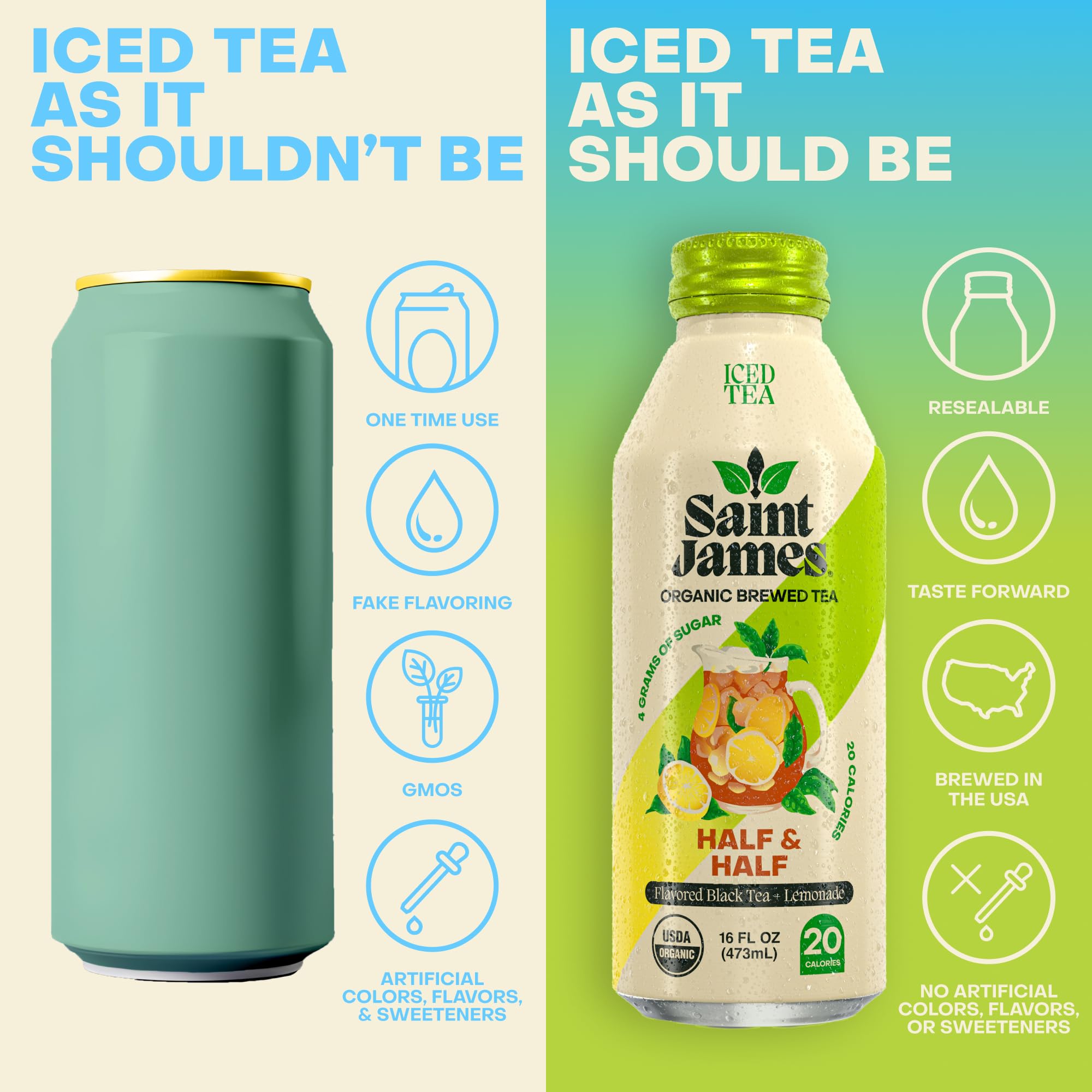 Saint James lemonade flavor iced tea image