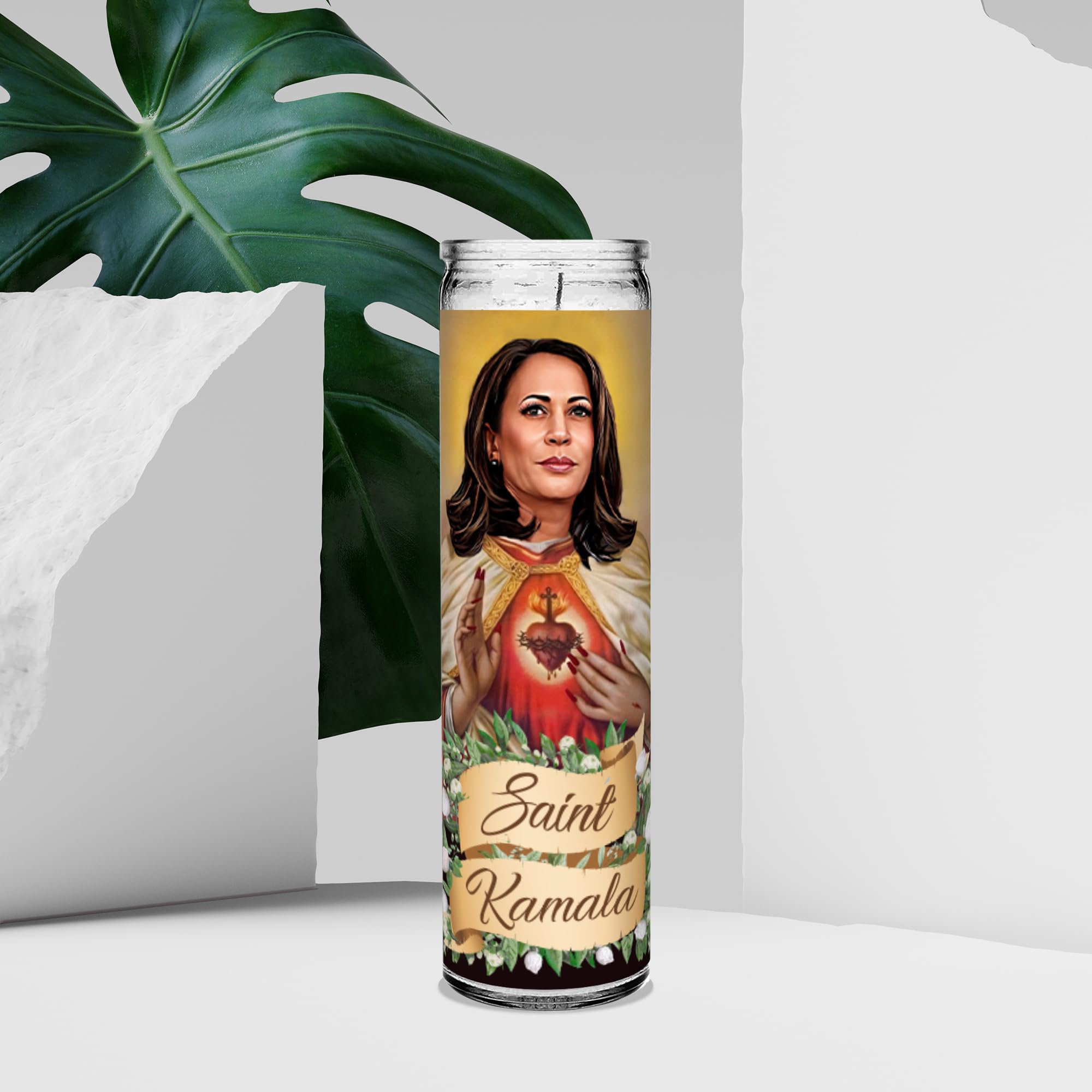 7-day burn time candle Saint Kamala Harris altar