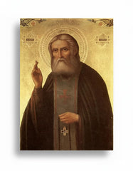 Saint Seraphim of Sarov Orthodox Icon on canvas 7x5
