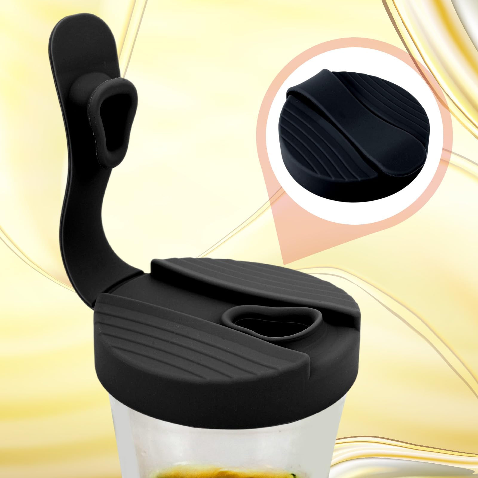 Dishwasher-safe silicone lid for Good Seasons dressing cruet