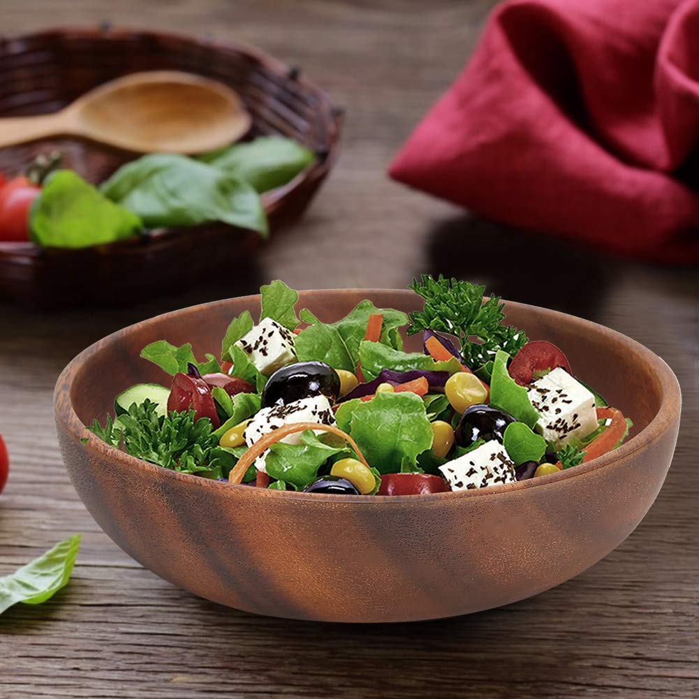 Gift idea round wood bowl for weddings housewarmings
