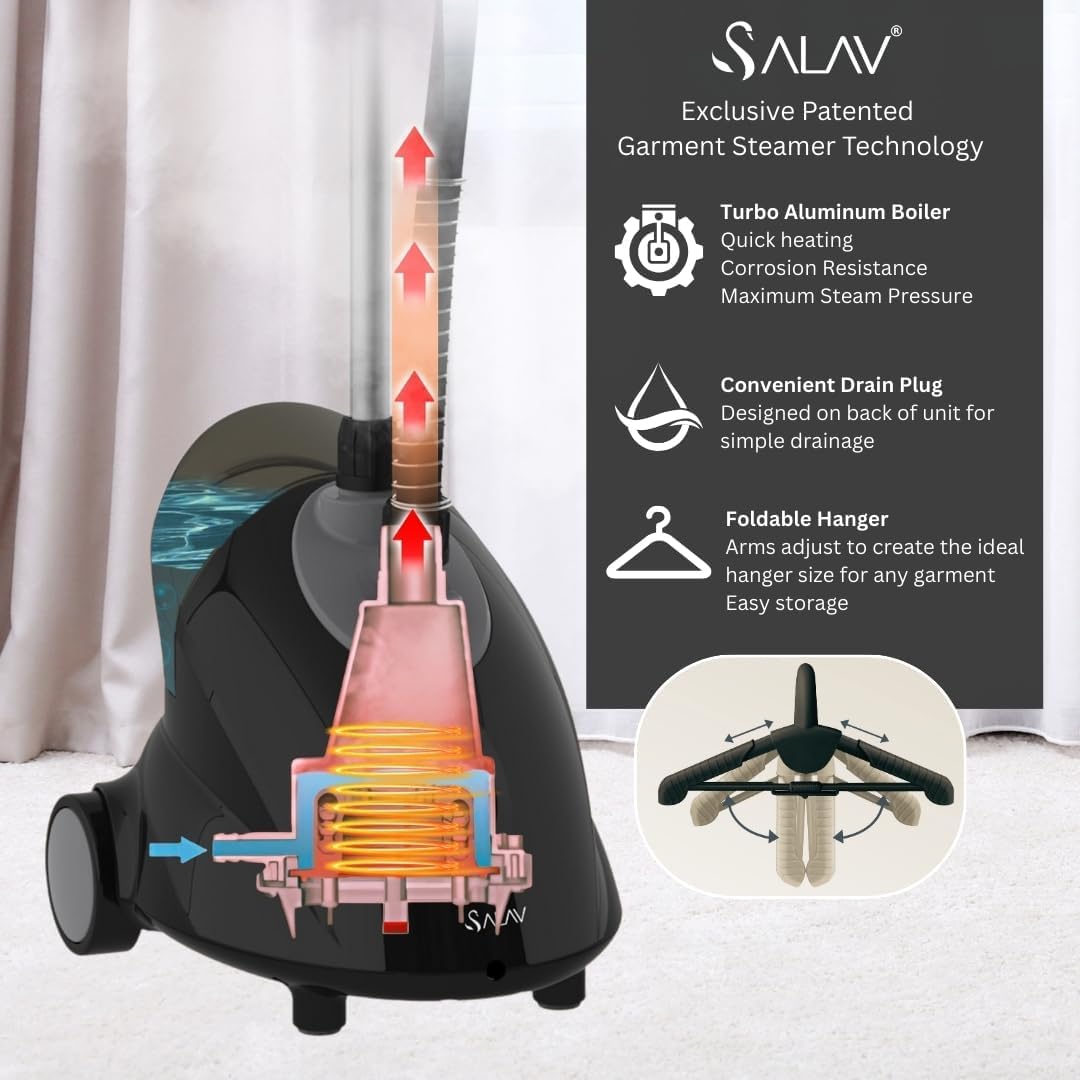 SALAV GS18-DJ steamer rated at 1500 watts