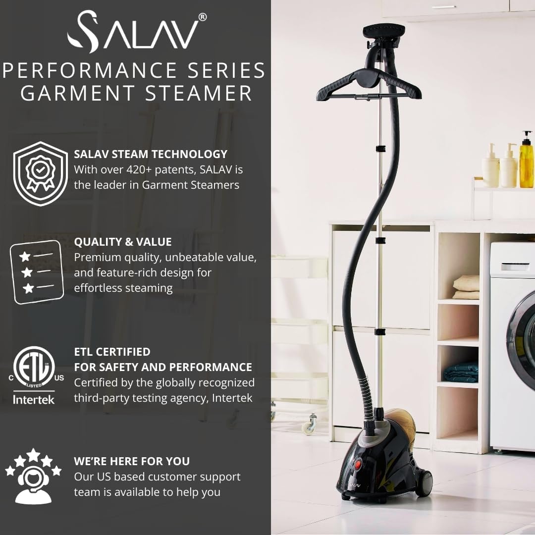SALAV GS18-DJ steamer’s wheeled base for easy movement