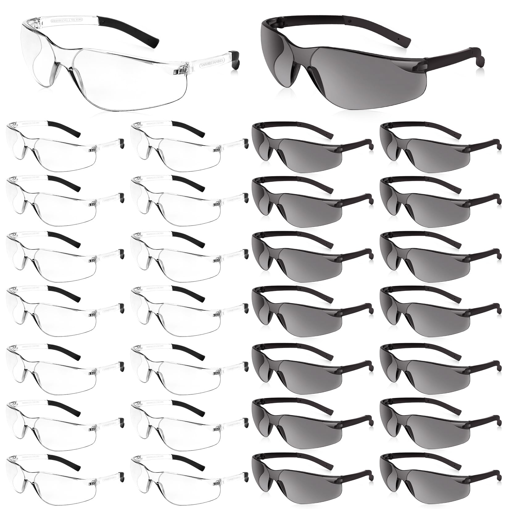 Salfboy clear safety glasses polycarbonate lenses ANSI Z87.1