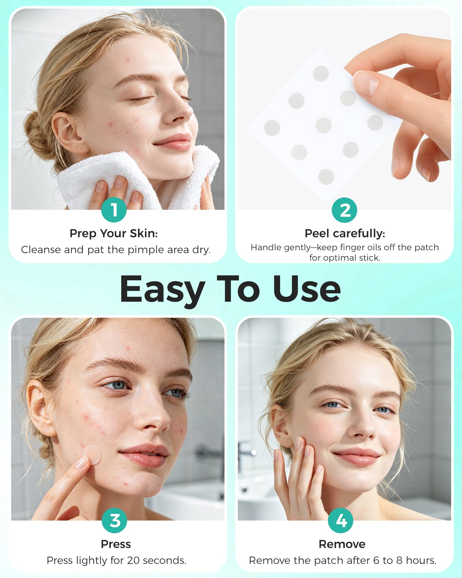 Cruelty-free vegan acne patch for sensitive skin