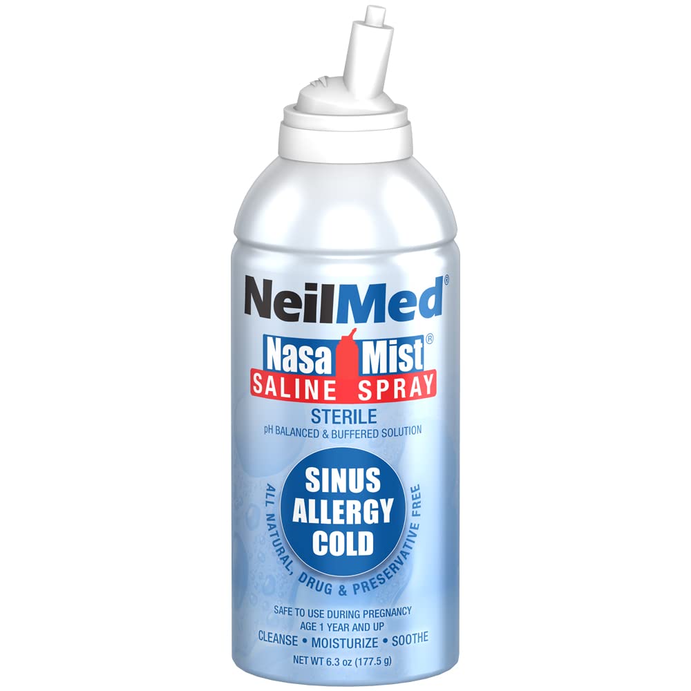 NasaMist saline spray 3 canisters pack NeilMed
