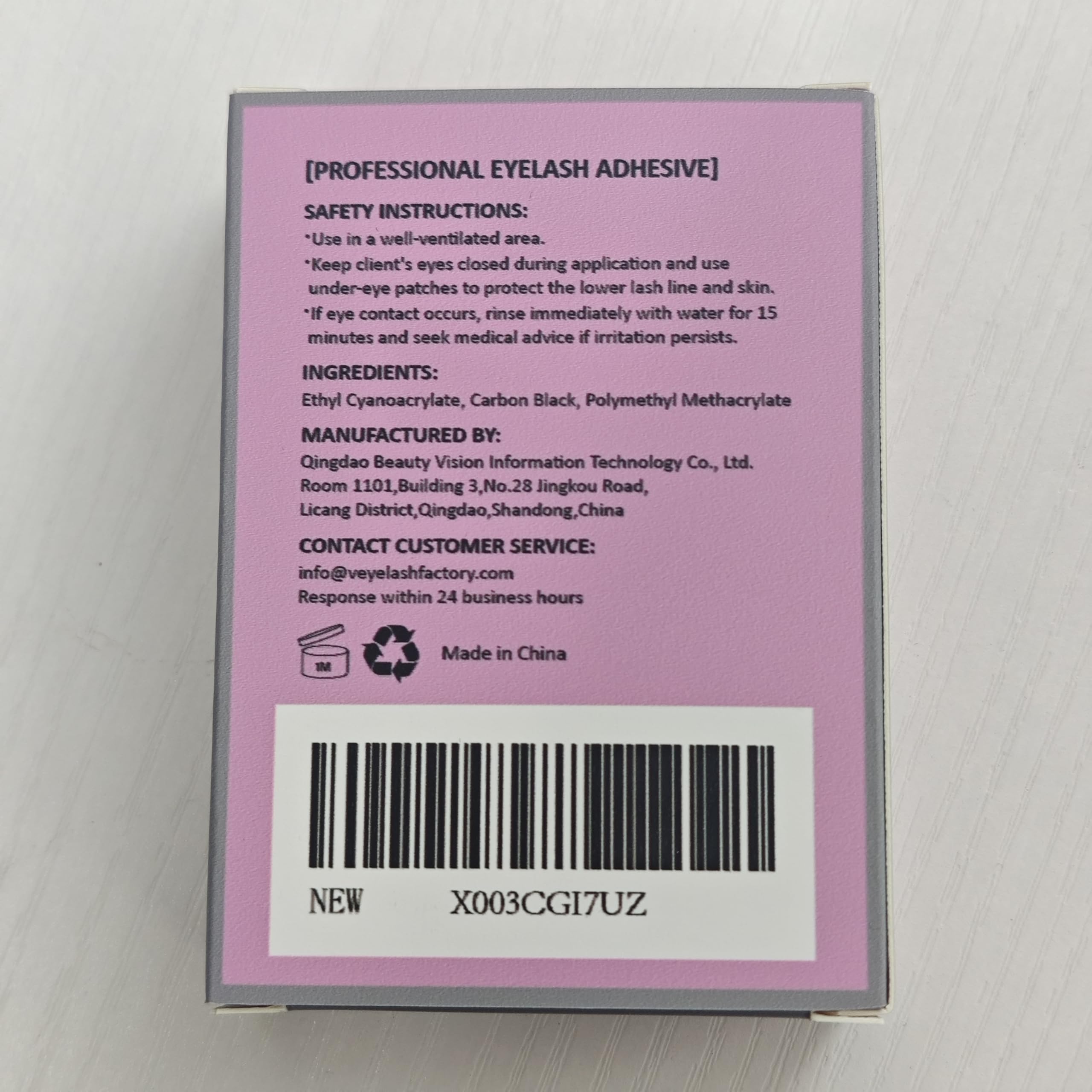 Salon grade lash extension adhesive by VEYES INC