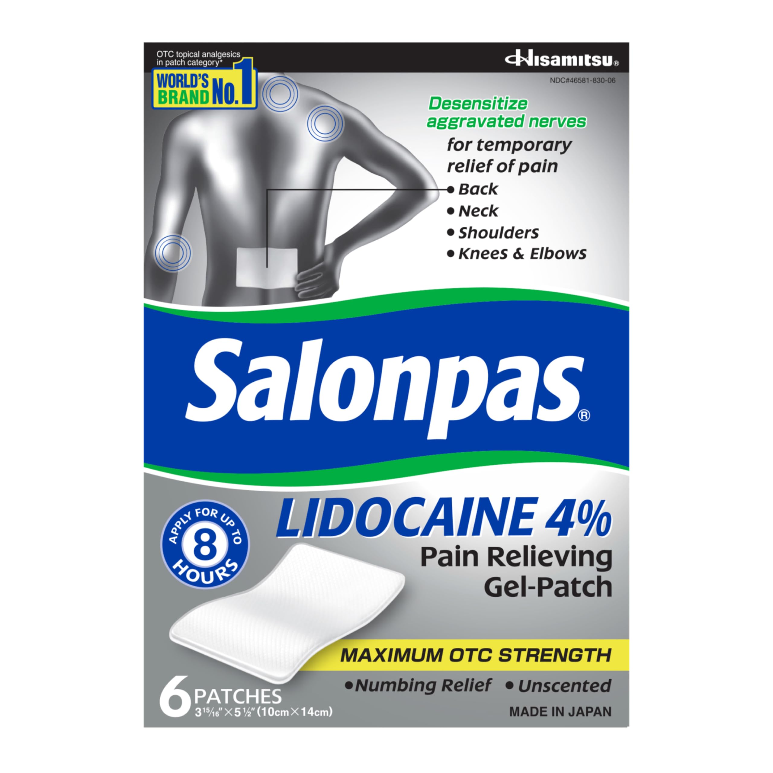 Salonpas Lidocaine 4% Gel-Patch product image