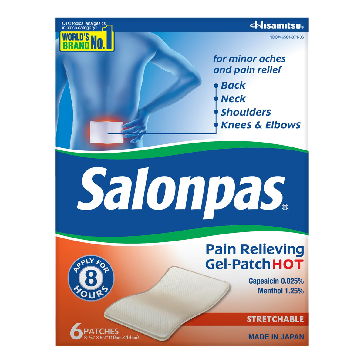 Salonpas Pain Relieving Gel Patch HOT product image