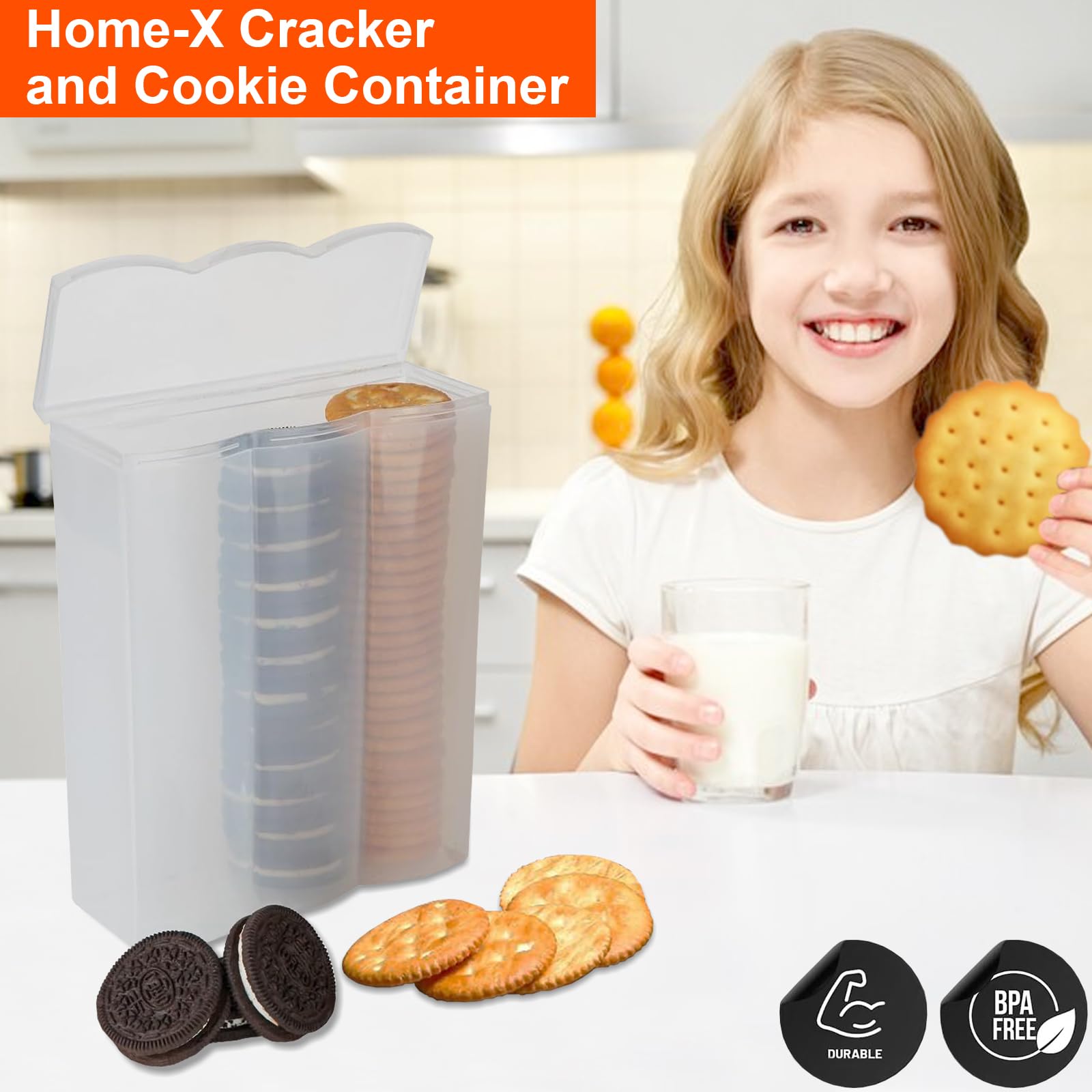 Saltine cracker and cookie keeper with lid