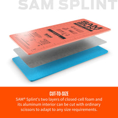 Sam Splint orange blue adult size immobilization