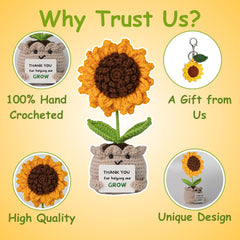 Soft durable crochet yarn used in sunflower doll