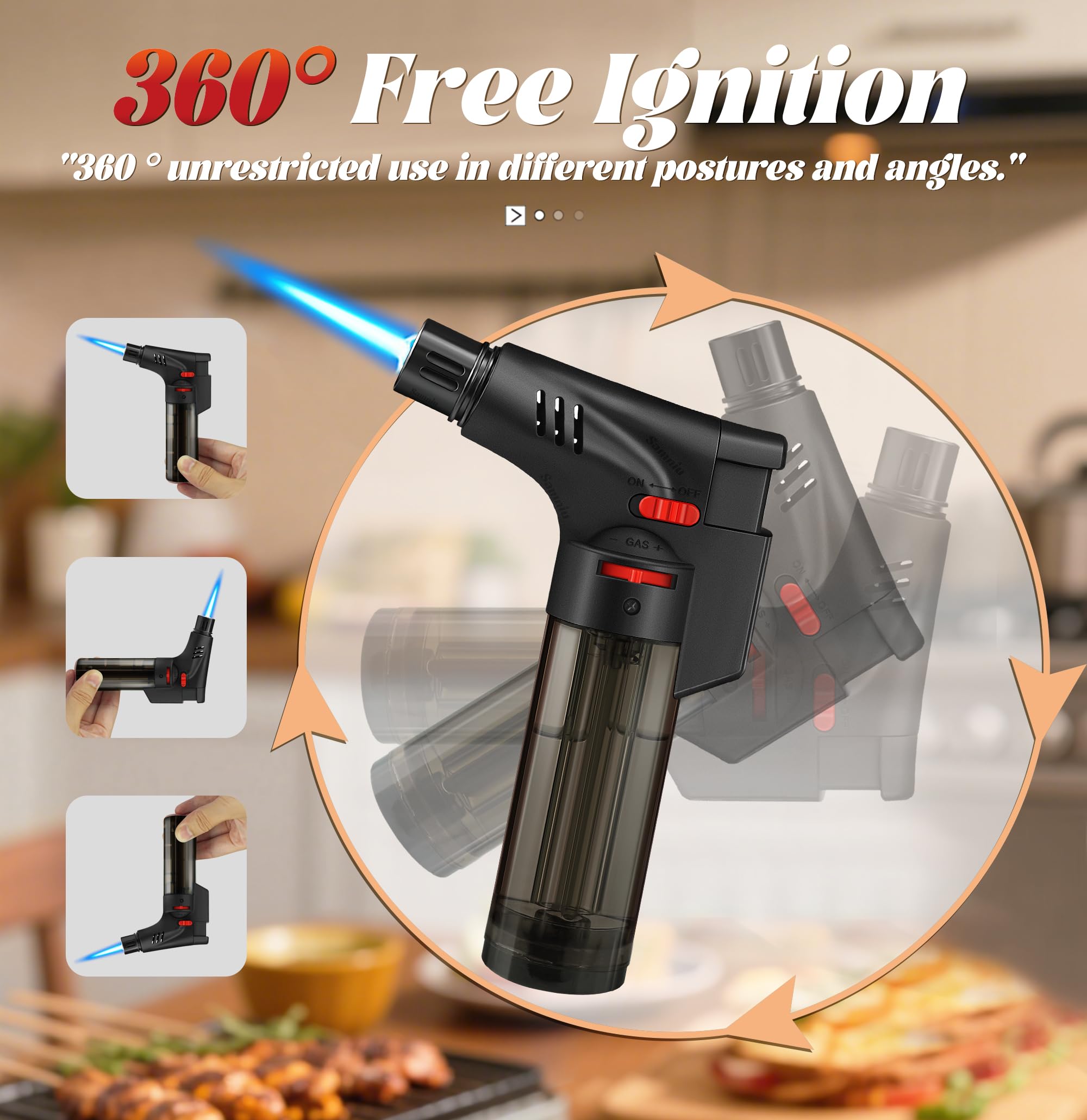 Samniu pack includes four lighters gas not included
