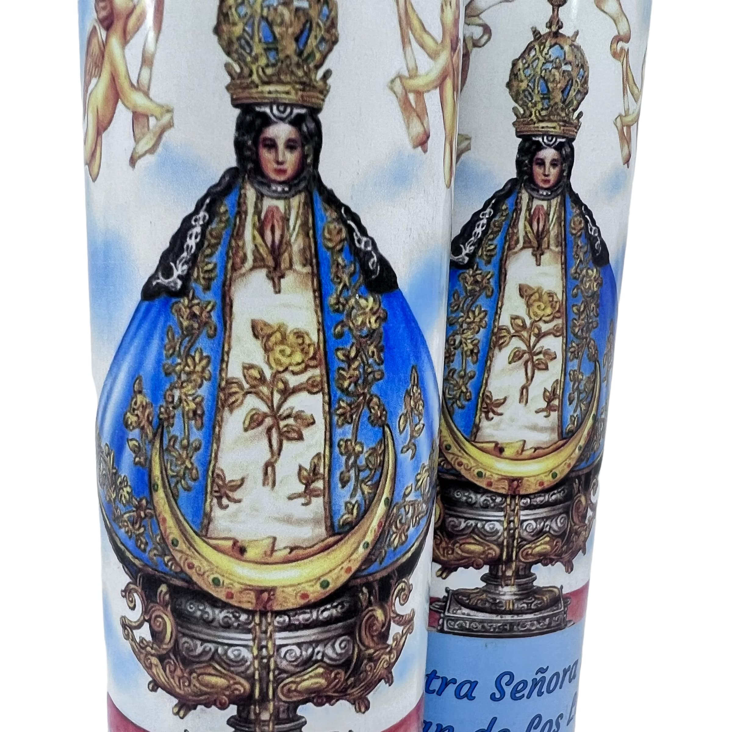 Veladora de 14 oz para devocion espiritual virgen san juan lagos