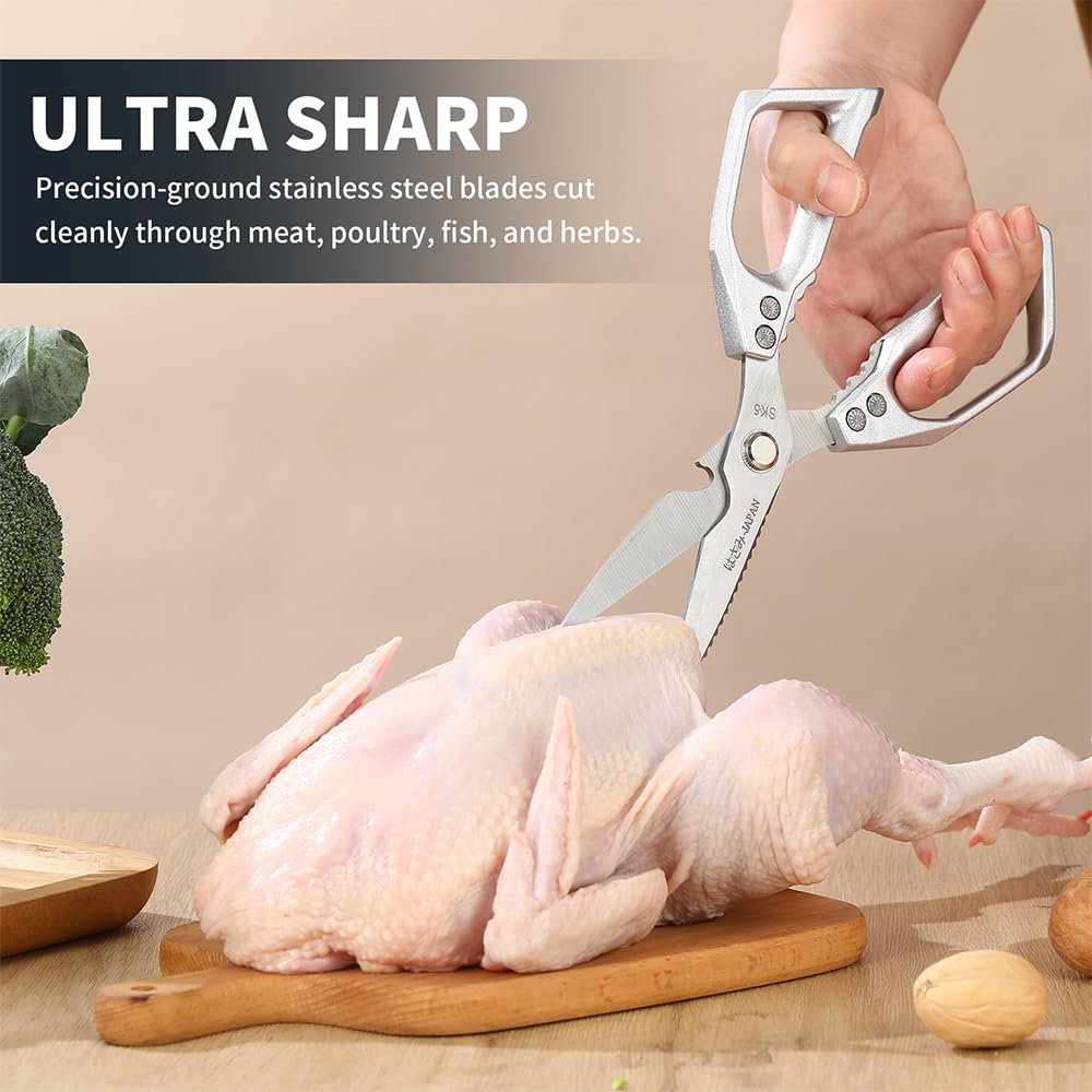 Rust-resistant stainless steel food scissors suitable for daily use