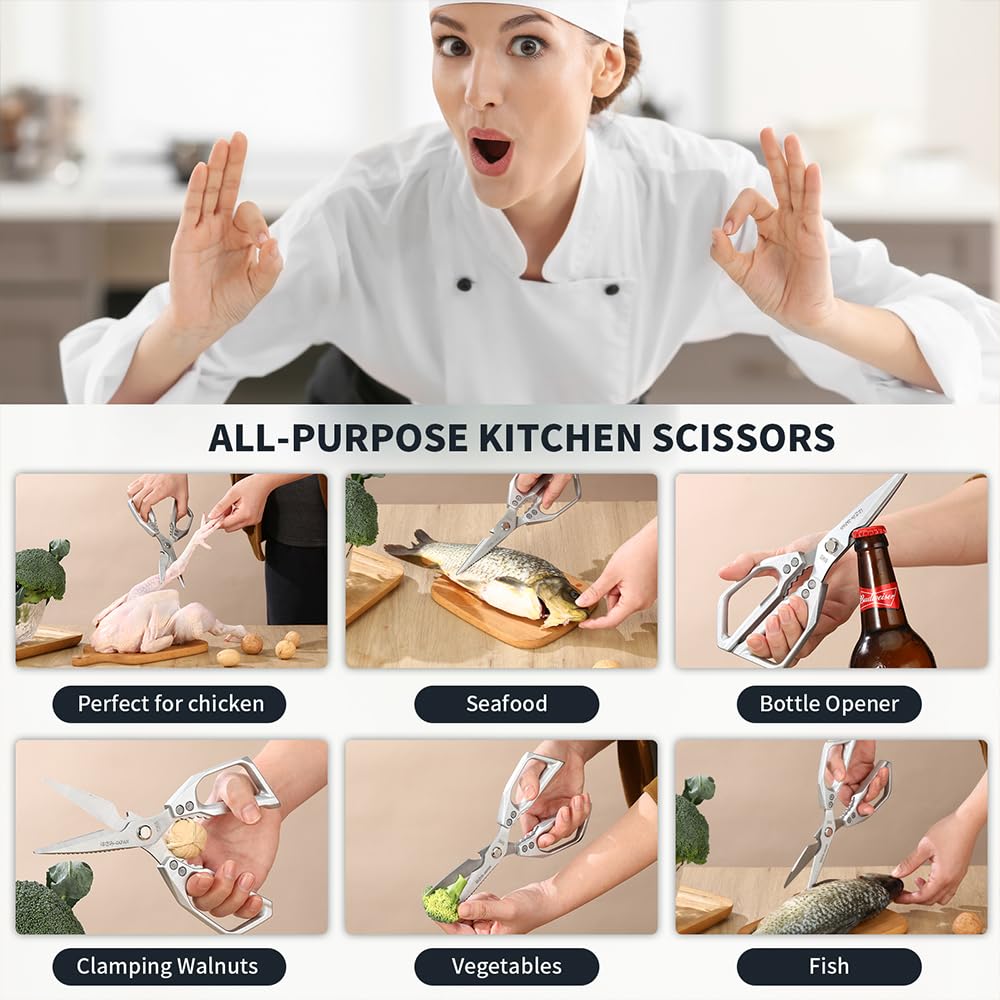 Dishwasher safe kitchen scissors easy to clean