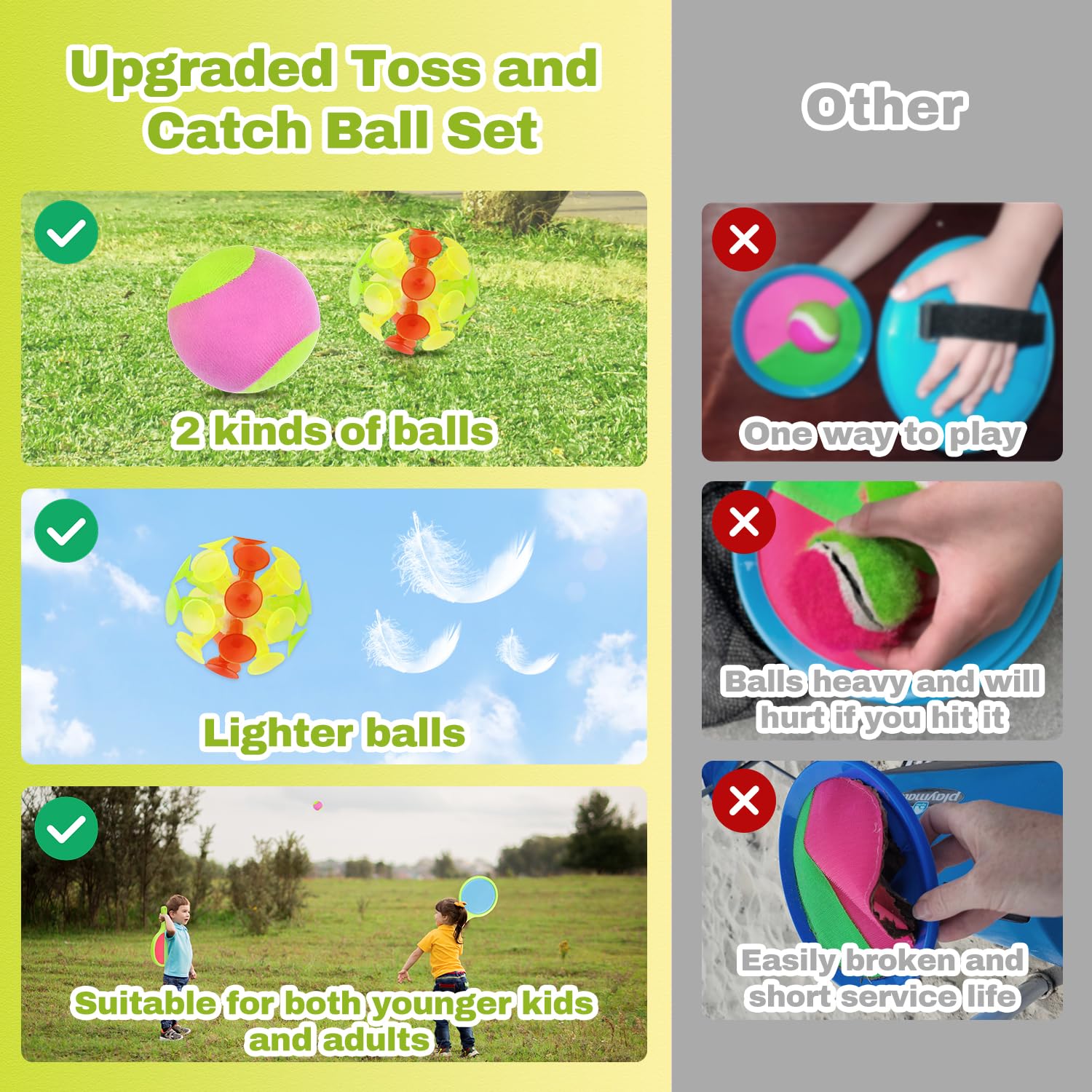 durable ball set with reinforced stitching