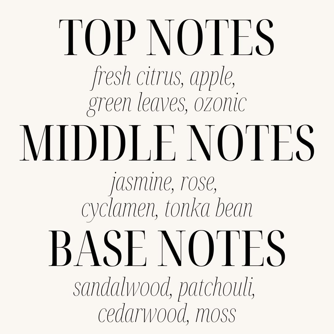 Top citrus apple notes in Sand + Fog Teakwood candle