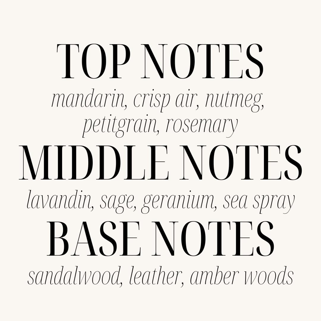 Middle notes sage geranium sea spray Sand + Paws candle